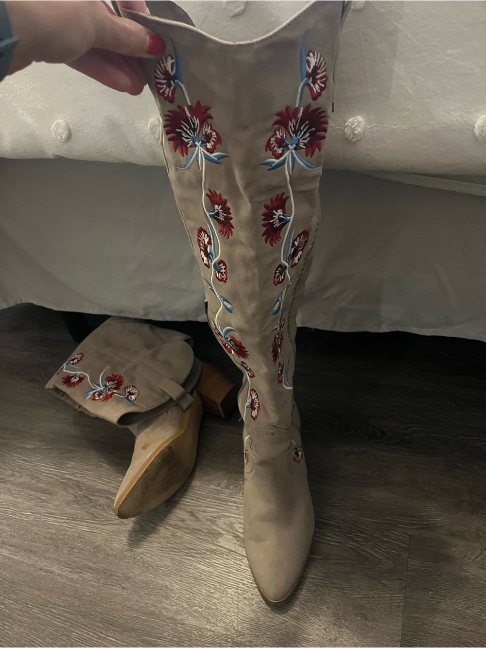 Carlos over the knee embroidered boots - Picture 3 of 7